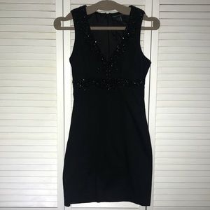 French Connection Beaded Little Black Dress